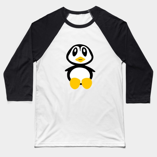 Penguins cute bird Baseball T-Shirt by elzammar